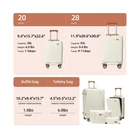 Carry On Luggage Set 4 Piece Hard Shell Suitcases Front Opening with TSA Lock...