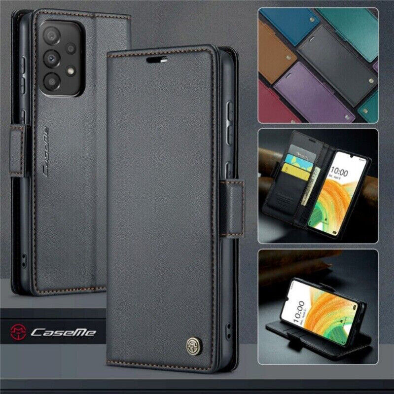 Leather Wallet Case with Card Holder for OPPO Reno 8 Lite 8T A78 A57 A96-image