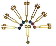 8 Gold Chakra Weighted Tuner for Sound Healing Maditation with Activator