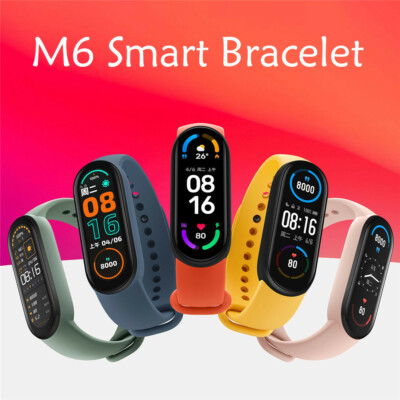 #ad 2021 New M6 Smart Watch Heart Rate Blood Pressure Monitor IP67 Waterproof AU $11.14