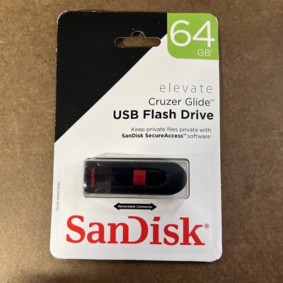 SanDisk Cruzer Glide 64GB Flash Drive Thumb Memory Stick