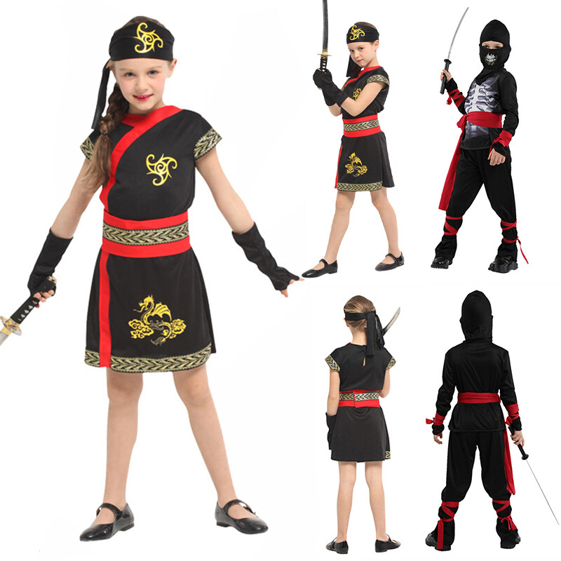 Kids Boys Ninja Ninjago Assassin Samurai Halloween Cosplay Martial Arts