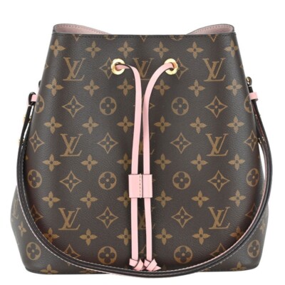 Louis Vuitton Monogram Neo Noe Rose Poudre Pink Brown Shoulder Bag