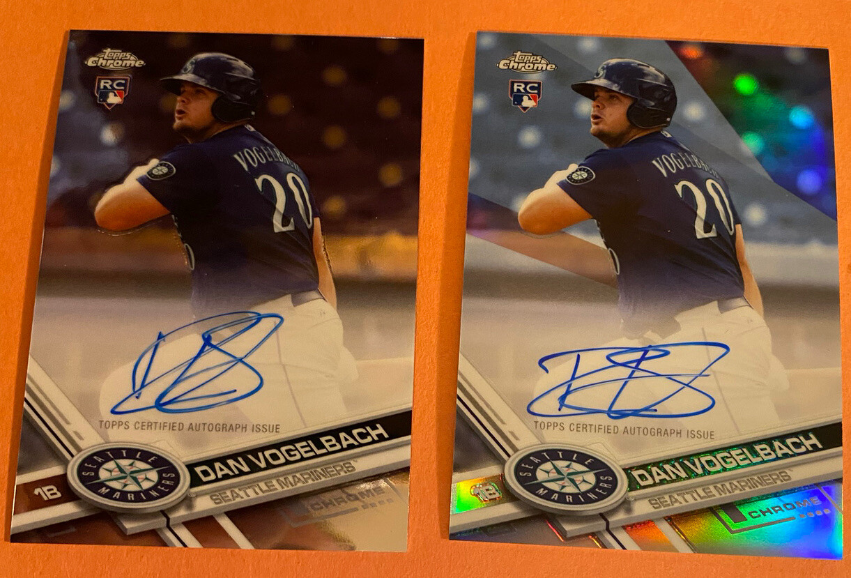 2017 Topps Chrome #RA-DV Dan Vogelbach Base & Refractor 422/499 Auto RC Rookie