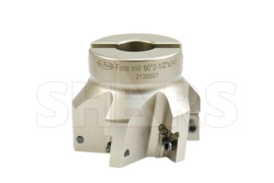 Shars 2-1/2'' 90 Degree Indexable Face Mill APKT 1604 Insert 6 Flute New S[