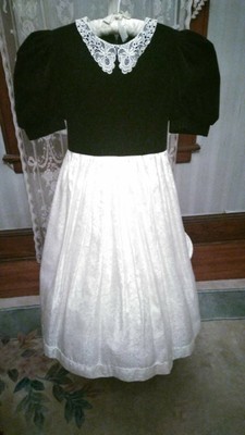 black velvet flower girl dress