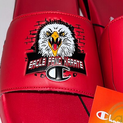 Champion x Cobra Kai Red Eagle Fang Karate Slides Sandals  display picture 1