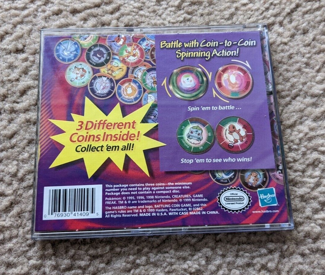 Hasbro Pokemon Battling Coin Game - Mewtwo Clefairy Parasect
