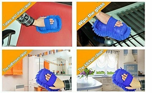 Multipurpose Microfiber Wash Dry Cleaning Sponge 1 Piece