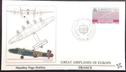 FRANCE HANDLEY HALIFAX GREAT AIRPLANES OF EUROPE 1988 FLEETWOOD CACHET FDC UNADD