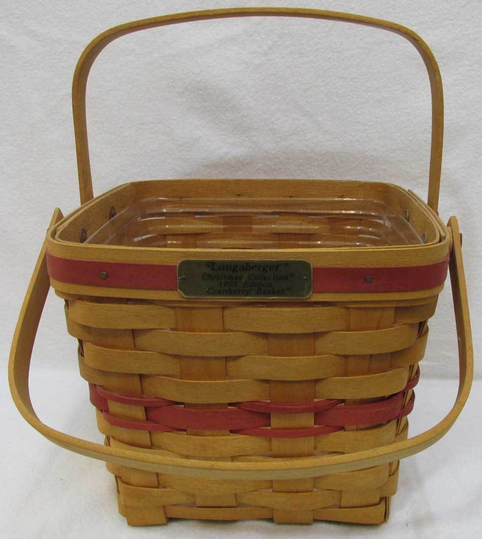 バスケット+かご Longaberger Cranberry basket Longaberger Cranberry Basket Christmas Collection 1995