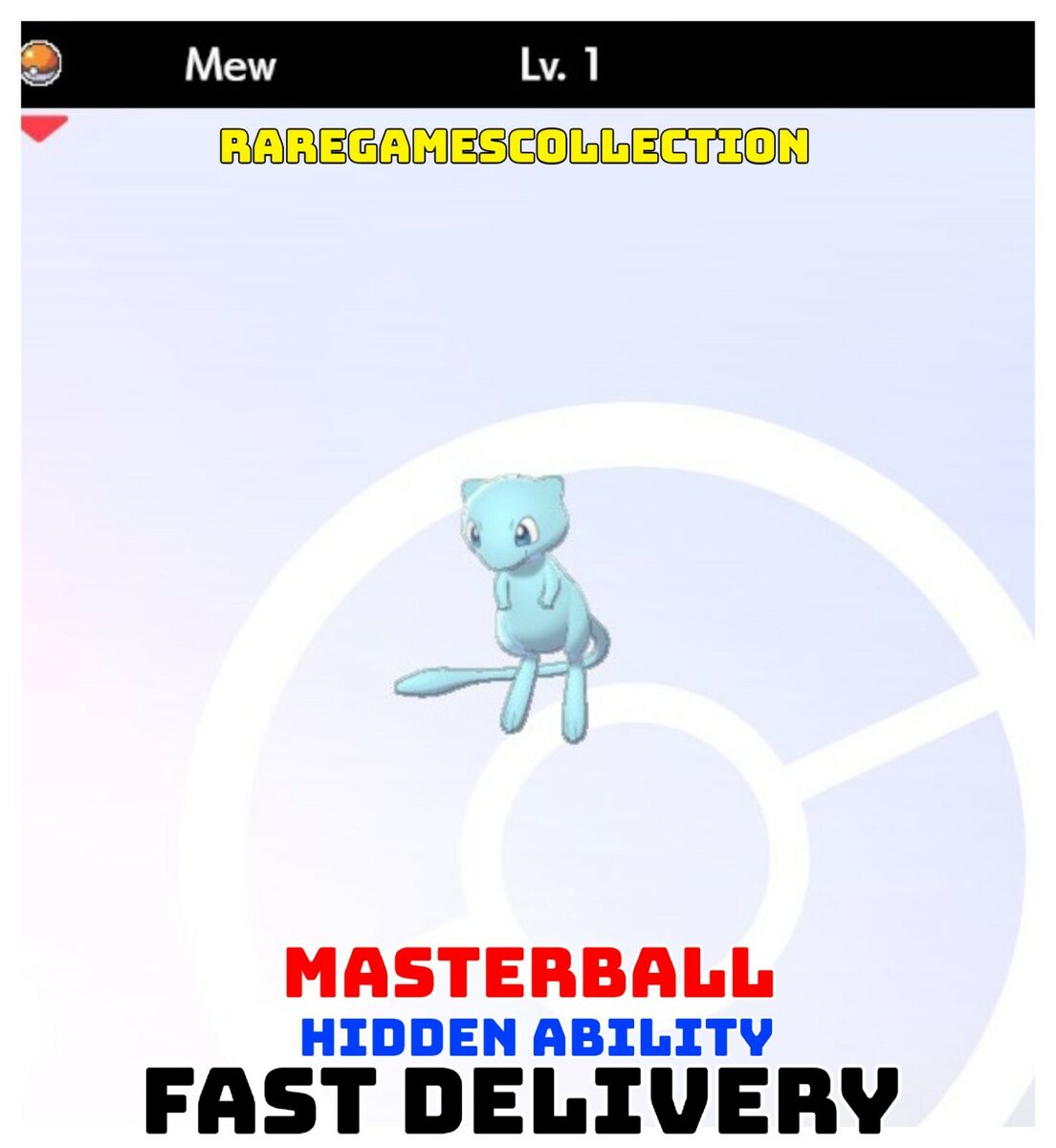 6IV Legendary Mew / 6IV Pokemon / Legendary Pokemon / Event Pokemon /  Pokemon Let's Go