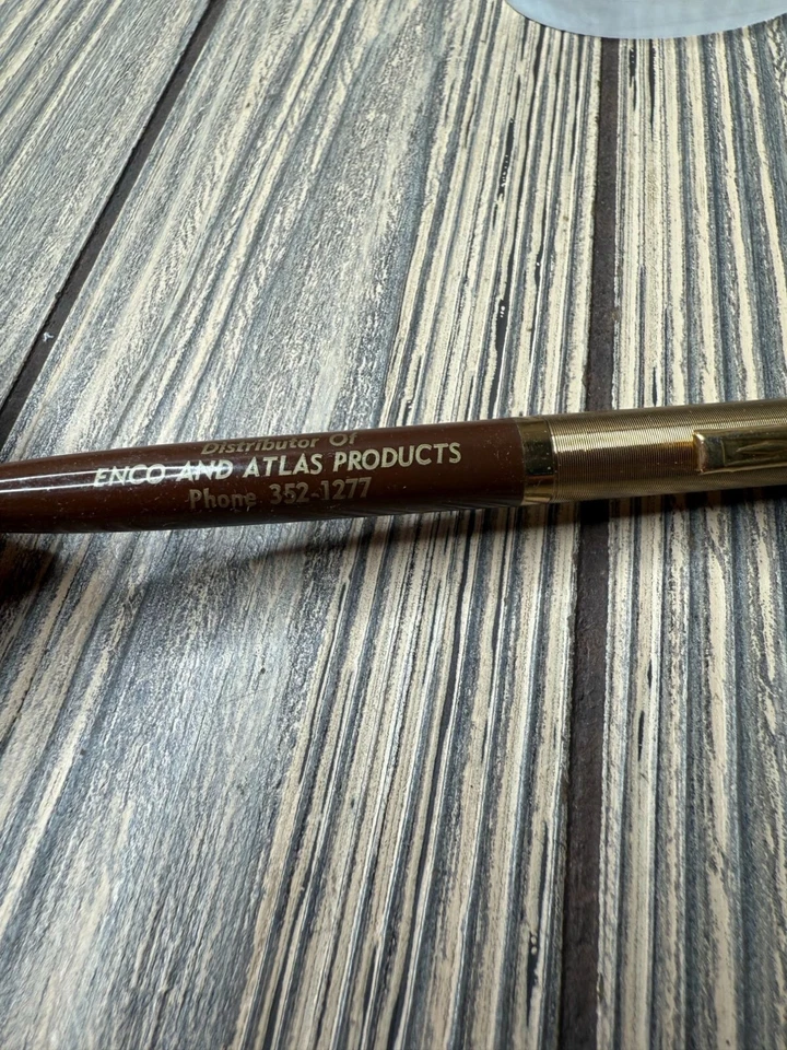 Vintage Zimmer Oil Co. Advertising Pen Gold & Brown - Image 4 of 4