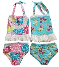 Lot Of 2 Eleanor Rose Liliana Tankini Set Layla Floral Flower Burst Pastel 12M