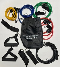 11 PCS Resistance Band Set Yoga Pilates Abs Exercise Fitness Tube Workout BandS