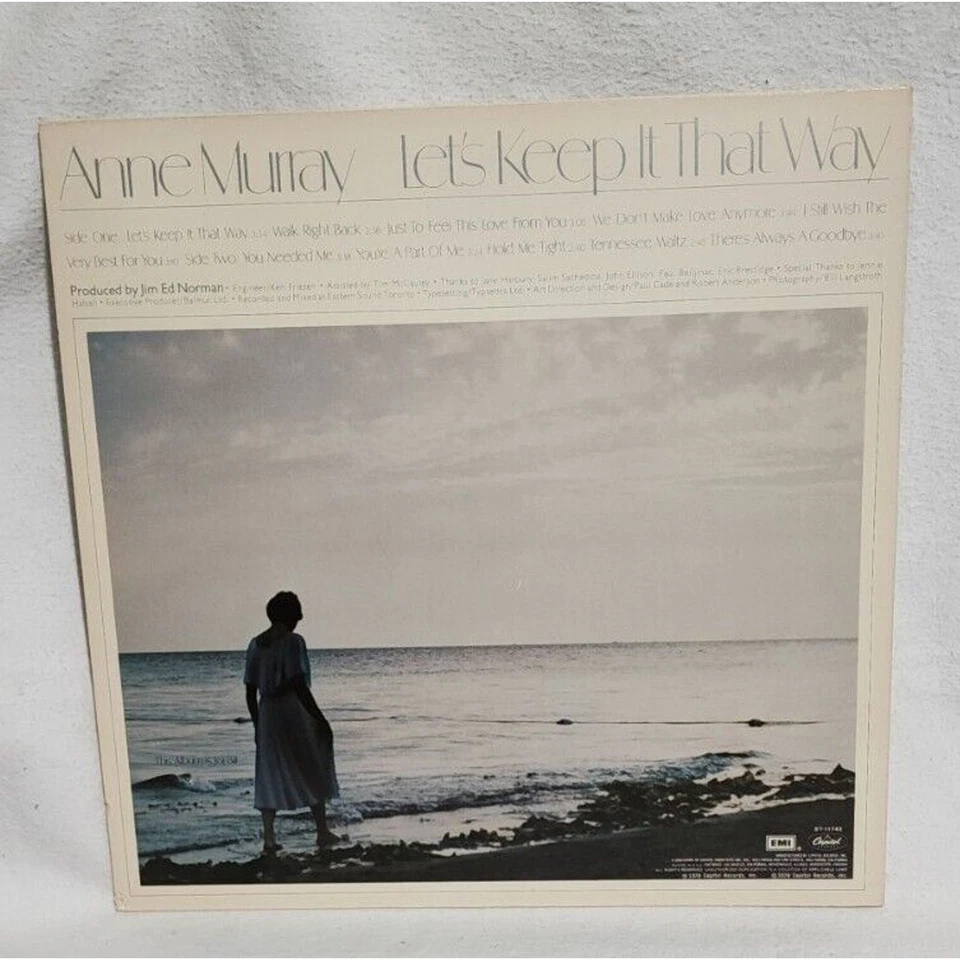 Anne Murray - Let's Keep It That Way 1978 USA Orig. LP (Lyrics) E/E /Good - Image 2 of 4
