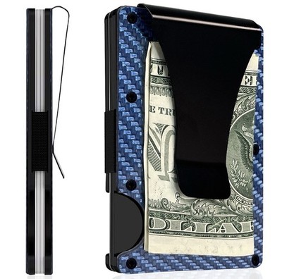 Mens RFID Blocking Slim Money Clip Wallet Credit Card ID Holder Thin Minimalist