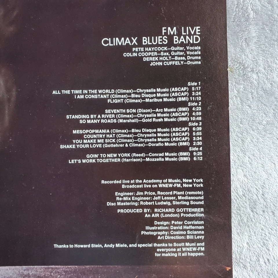 Climax Blues Band FM / Live x2 Vinyl Gatefold Sire Records 1973 First Press Rare - Image 3 of 4