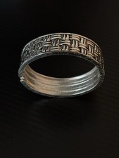 Silver Cuff Bracelet with Design