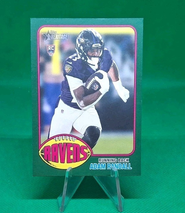 2026 Topps Heritage Green Adam Randall RC Baltimore Ravens