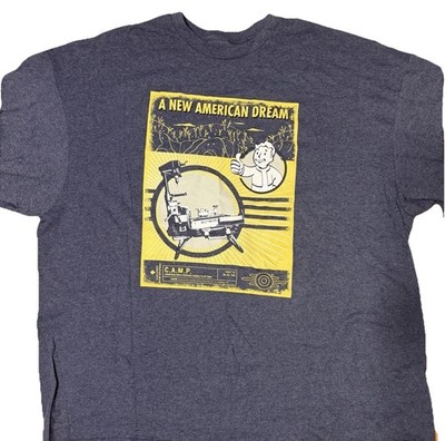 Fallout Crate 4 A New American Dream C.A.M.P. 3XL T-Shirt Lootwear Bethesda Blue