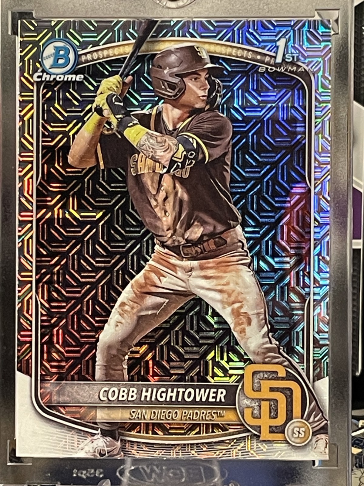 2025 Bowman Chrome Prospects Cobb Hightower #BCP-104 Mojo (RC)