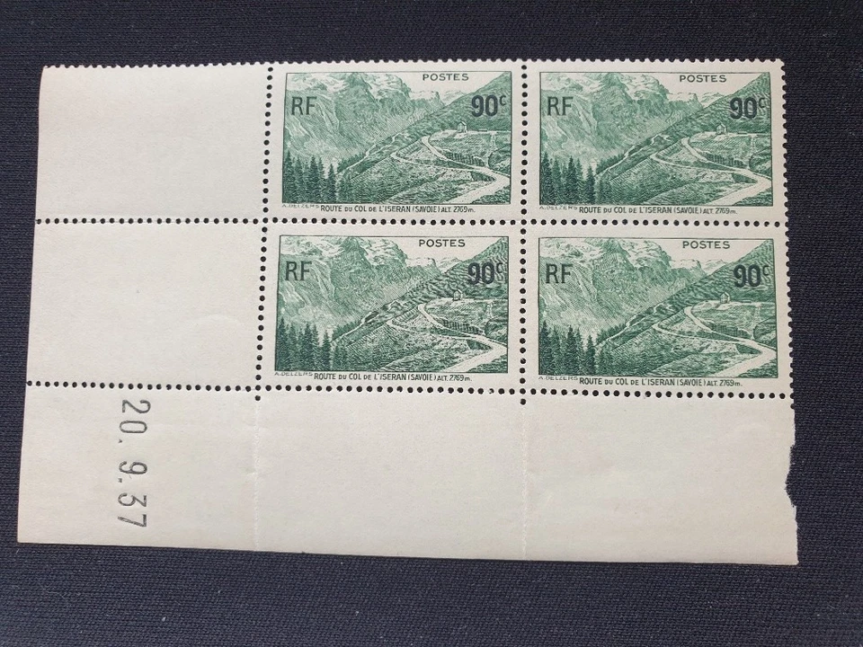 Coins datés neufs 20.09.1937 France YT 358 : Col de l'Iseran - Photo 1/1