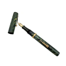 Antique 1920’s Waterman Ideal 94 Blue Green Ripple Fountain Pen 14k Gold Nib