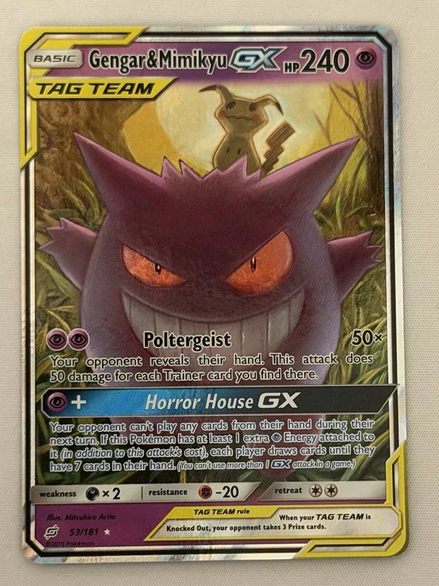 Las mejores ofertas en Gengar & Mimikyu GX 53/181 Sm-Team Up | eBay