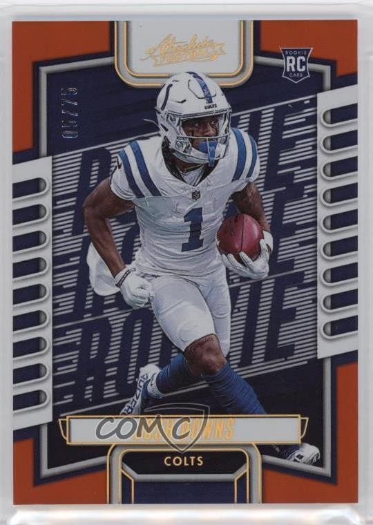 2023 Panini Absolute Rookies Orange Spectrum /75 Josh Downs #128 0a6