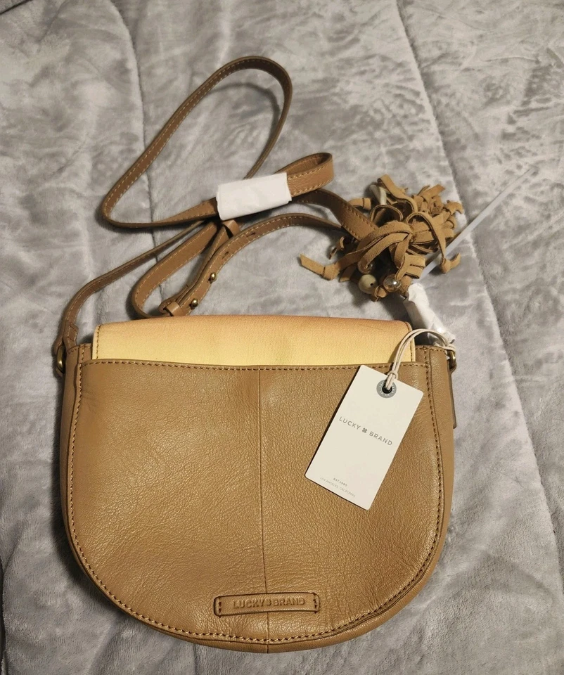 Lucky Brand Bria 斜挎包皮革 Ombré Sunset 渐变翻盖钱包流苏 — 第 4/4 张图片