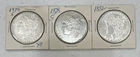 LOT OF 3 MORGAN SILVER DOLLARS NICE DETAILS CLEANED 1878S 1878S 1882