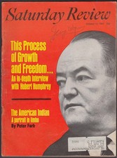 SATURDAY REVIEW Hubert H Humphrey Granville Hicks ++ 10/12 1968