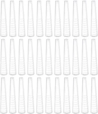 50pcs Tweezer Tip Covers: Clear Point Protectors 3.1x0.6cm, As Shown 