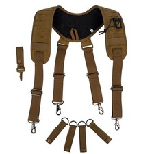 Metal Hook Tactical Suspenders Duty Belt Harness Padded Adjustable Police Sus...