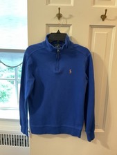 Boys Polo Ralph Lauren, Royal Blue, 1/4 Zip Medium 10-12 