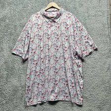 Maelreg Polo Mens 4XL Paint Splatter Golf Casual Lightweight Performance Shirt