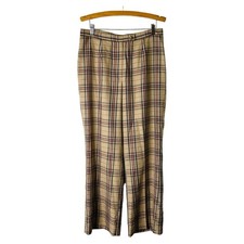 NWT Vintage tan burgundy plaid preppy high waisted pants 14