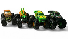 Hot Wheels Monster Trucks Lot of 4 – Skeleton Crew, Stegosaurus, Gunkster + Rat