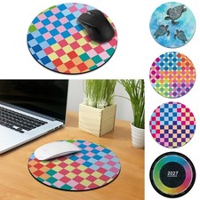 Round Mouse Pad Desk Mat Non-Slip Mousepad Smooth Surface for PC Laptop Gaming