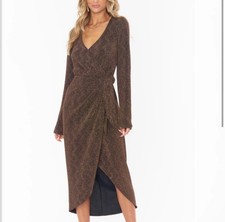show me your mumu Kimora dress in black/gold