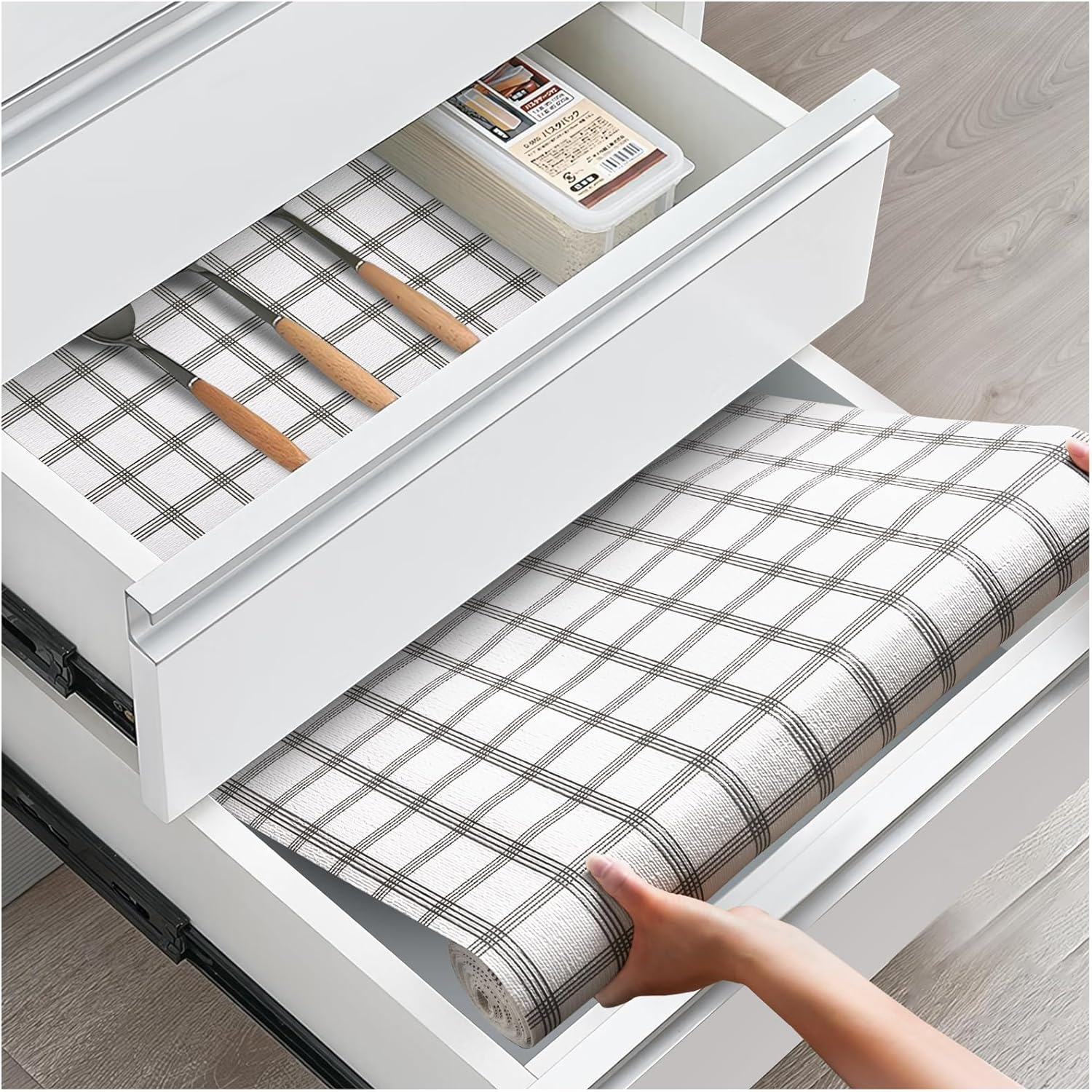 Drawer and Shelf Liner, Non-Slip Kitchen Cabinet Liners Non-Adhesive Thick Stron-image