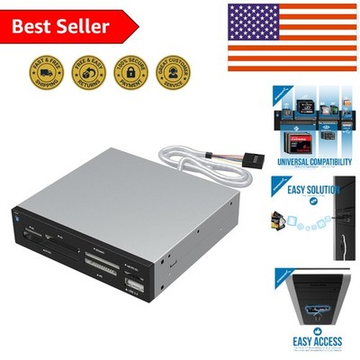 High-Speed 3.5 Inch Internal Card Reader - Supports 74 Types, USB Compatible
