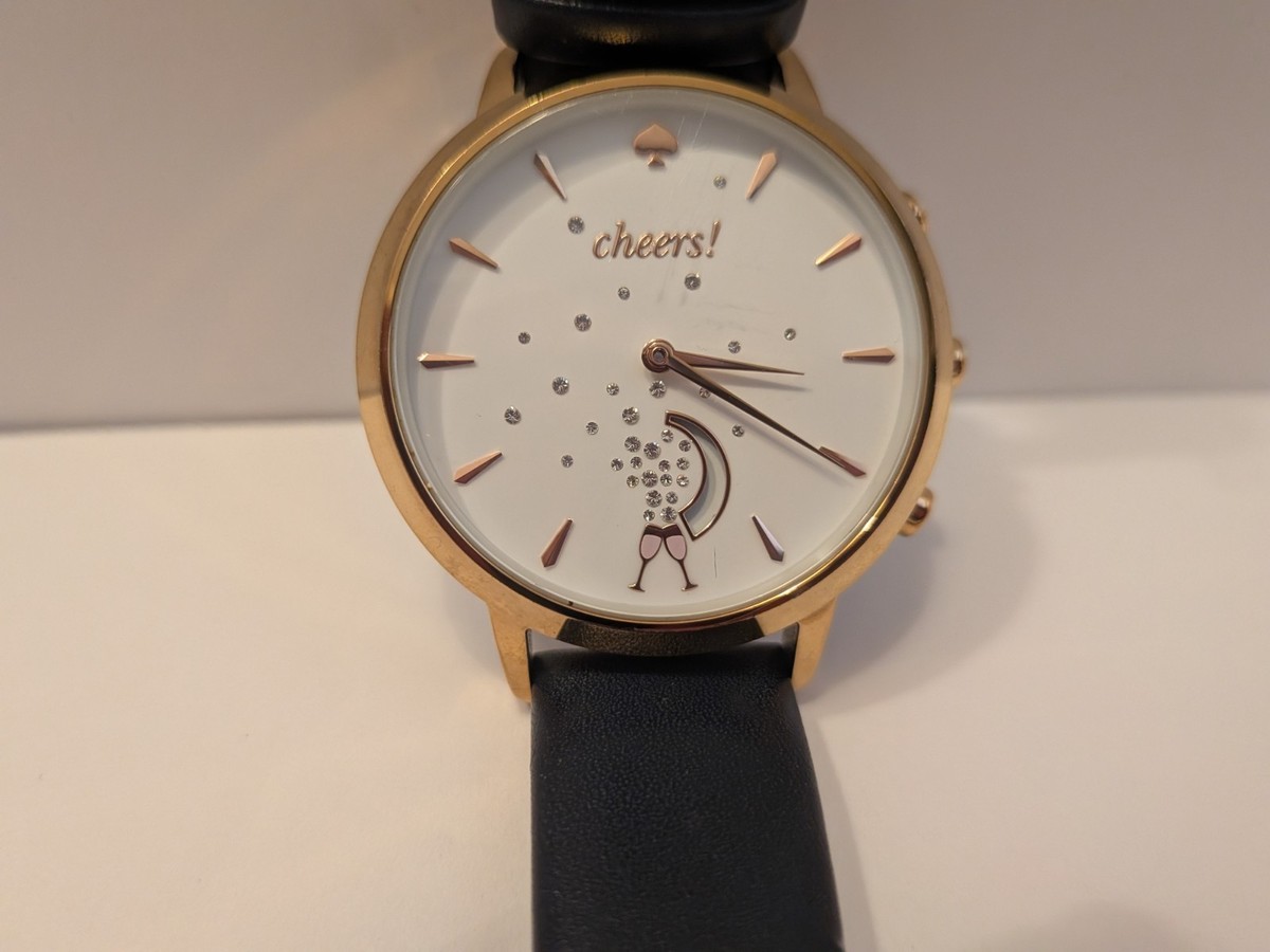 Kate Spade Women\'s Grand Metro “Cheers” Black and Gold Hybrid Smartwatch Kate Spade Hybrid Smartwatch preview: Fashion and tech in  main image 2