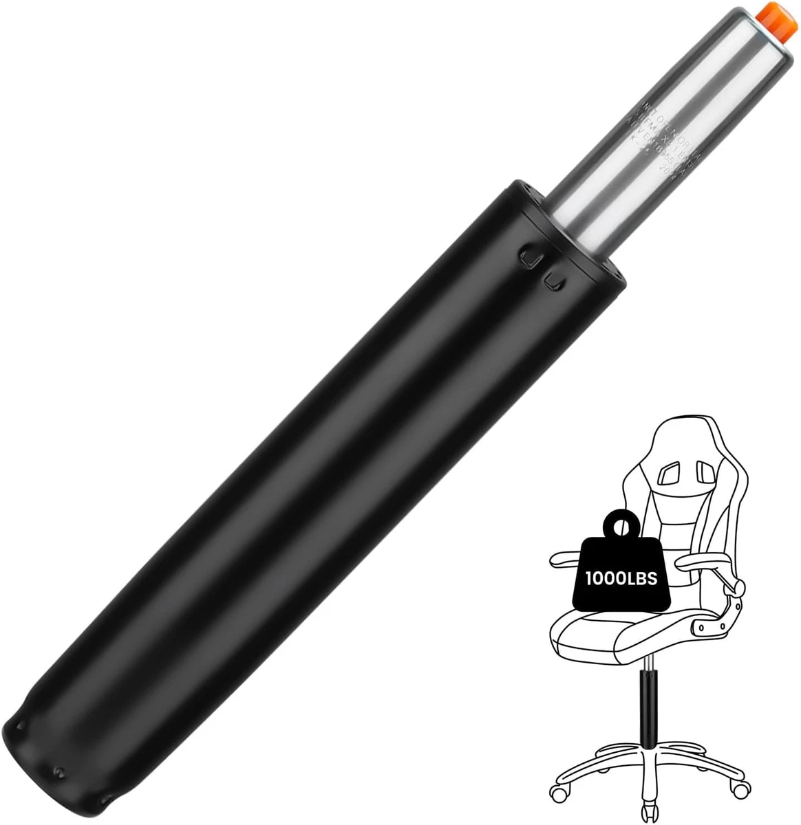 La Silla de Claudia - Pistone a gas standard per sedia da ufficio. Cilindro molla di ricambio di qualità. Piston Sedia girevole supporta 120 kg (nero