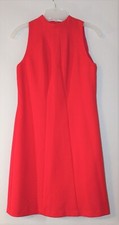 Chaps Women Pink/red Textured Front Sleeveless Dress Size 8 Used Excellent Cond
