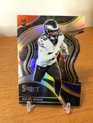 2023 Panini Select Kelee Ringo RC Club Level Red & Blue Die Cut Eagles #245