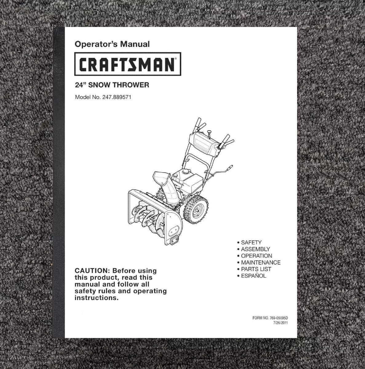 Craftsman Snow Plow Manual