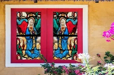 3D Our Lady A543 Window Film Print Sticker Cling Stained Glass UV Sinsin