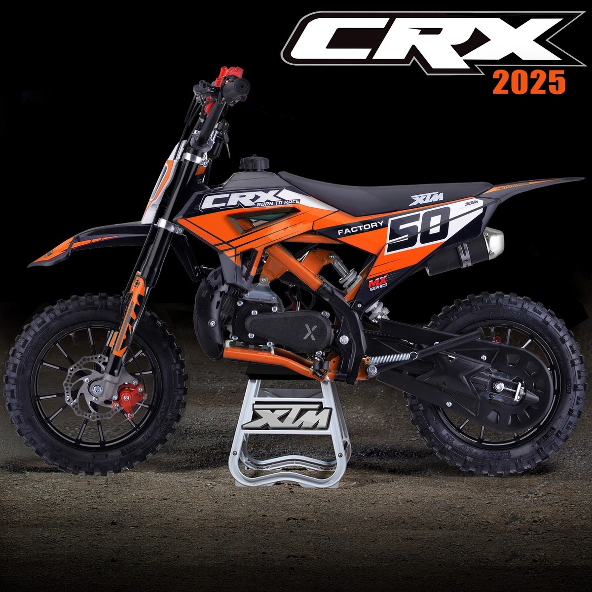 XTM CRX 2025 Kids 49cc 50cc Petrol 2-Stroke Mini Dirt Bike Colour